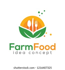 Farm Food Concept Logo Design Template