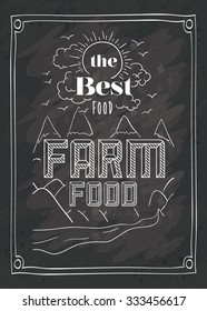 Farm food concept over rustic background design, vector illustration eps 10