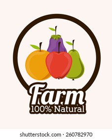 Farm Food design, vector illustration