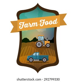 Farm food digital design, vector illustration 10 eps graphic