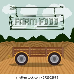 Farm food digital design, vector illustration 10 eps graphic