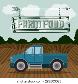 Farm food digital design, vector illustration 10 eps graphic