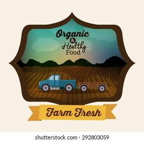 Farm food digital design, vector illustration 10 eps graphic