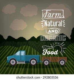 Farm food digital design, vector illustration 10 eps graphic
