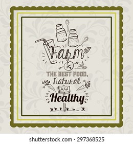 Farm Food digital design, vector illustration eps 10