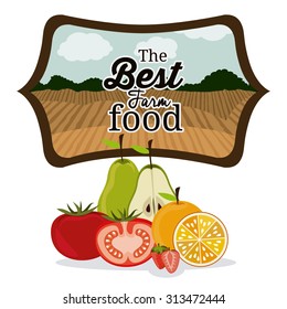 Farm Food digital design, vector illustration eps 10