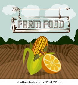 Farm Food digital design, vector illustration eps 10
