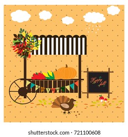 Farm food market. Fresh food from farm. Vegetables shop. 