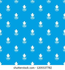Farm food pattern vector seamless blue repeat for any use