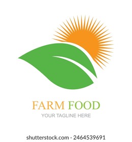 farm food,natural farm and Farm House concept logo and symbol vector