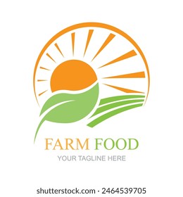 farm food,natural farm and Farm House concept logo and symbol vector