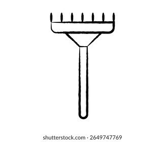 Farm fork with handle and sharp prongs.