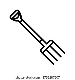 plantilla de vector de diseño de icono de horquilla de granja