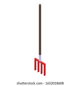 Farm fork icon. Isometric of farm fork vector icon for web design isolated on white background
