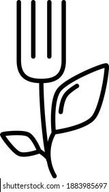 Icono de Granja a horquilla, ilustración vectorial	
