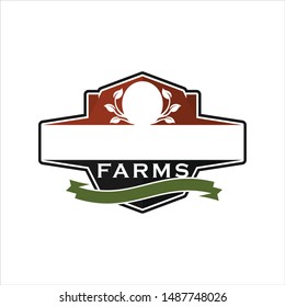 Farm Frame Template. vector logo.
