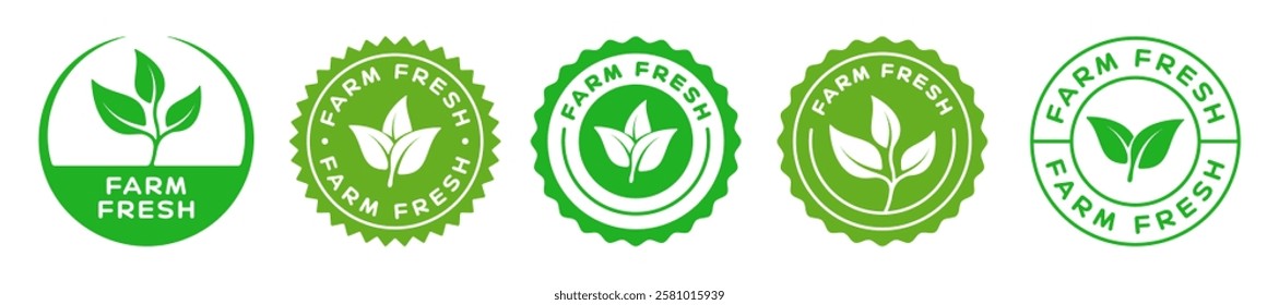 Farm Fresh Badge Icon Sign Vector Design. Food Natural Proiduct Sticker.
