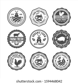 Farm Fresh Badge Stamps Logos