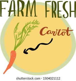 farm fresh carrot Icon vector icon