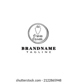 farm fresh cartoon logo template icon design black modern vector illustration