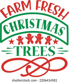 farm fresh christmas tree vector file