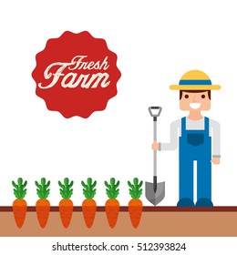 farm fresh concept icon vector illustration design
