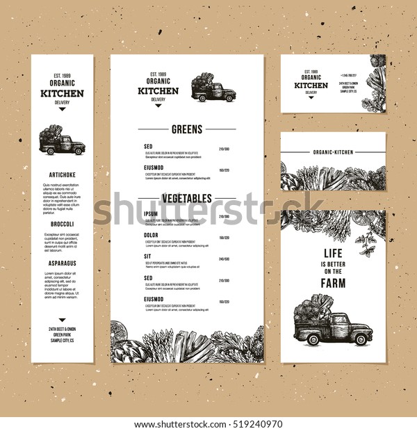 Farm fresh delivery design template. Organic\
shop identity. Vector\
illustration