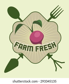 Farm Fresh digital design, vector illustration 10 eps graphic