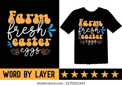Granja Fresco Huevos de Pascua diseño de camisetas svg