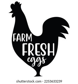 farm fresh eggs t-shirt print template