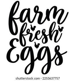 farm fresh eggs t-shirt print template