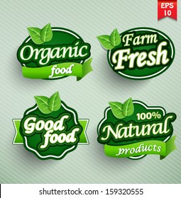 Farm fresh food label, badge or seal