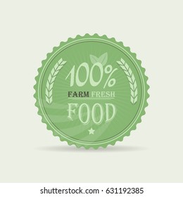 Farm fresh food logo in green color