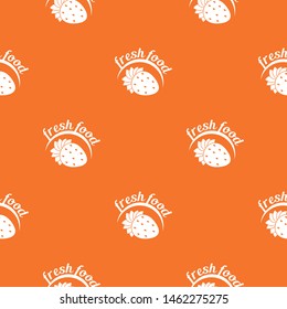 Farm fresh food pattern vector orange for any web design best