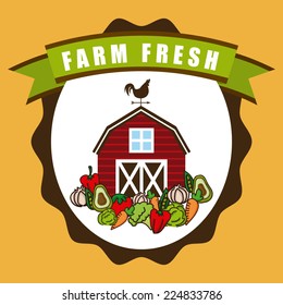 farm fresh graphic design , vector illustration