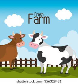 Farm fresh graphic design, vector illustration eps10