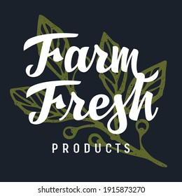 Farm Fresh handmade lettering for authentic design of butcher shop or farm market