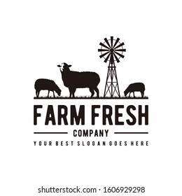 farm fresh logo inspiration.flat design.vector illustration concept 