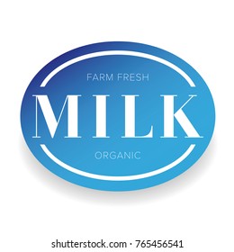Farm fresh Milk label  vector