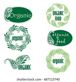 Farm fresh, organic food label, badge or seal. Vector illustration.