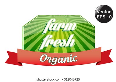 Farm fresh organic icon. Vector illustration.