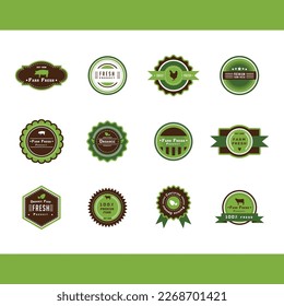 Farm Fresh Product Badge Vector