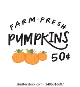 Farm Fresh Pumpkin Sale Sign
