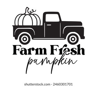 Farm Fresh Pumpkin,Fall Svg,Autumn Svg,Pumpkin Svg,Fall Quotes Svg,Retro Groovy,Thanksgiving Svg,Typography T-shirt