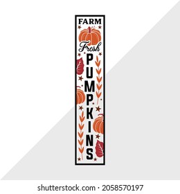 Farm Fresh Pumpkins, Holiday Printable Vector Illustration