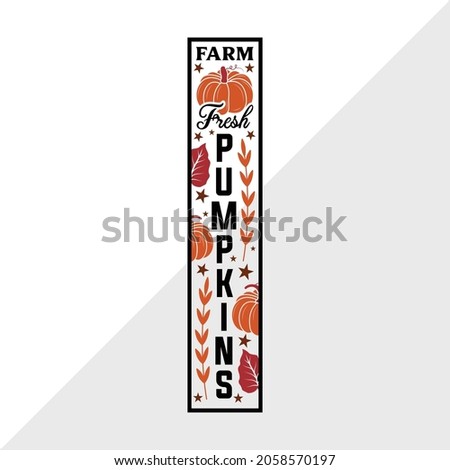 Farm Fresh Pumpkins, Holiday Printable Vector Illustration