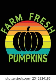 Farm fresh pumpkins vector art design, eps file. design file for t-shirt. SVG, EPS cuttable design file