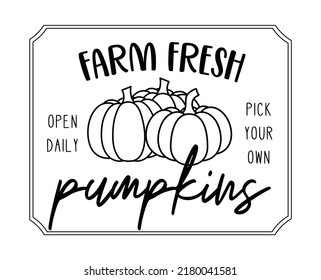 Signo SVG del vector de calabazas frescas de granja