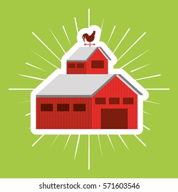 farm fresh stable icon vector illustration design