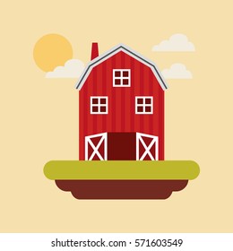 farm fresh stable icon vector illustration design